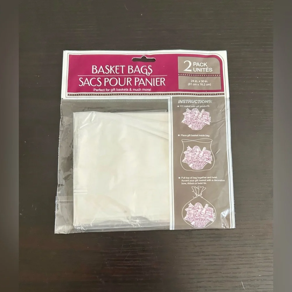 Lot of 13 Clear Cellophane Bags Basket Bags Cello Gift Bags in Various Sizes